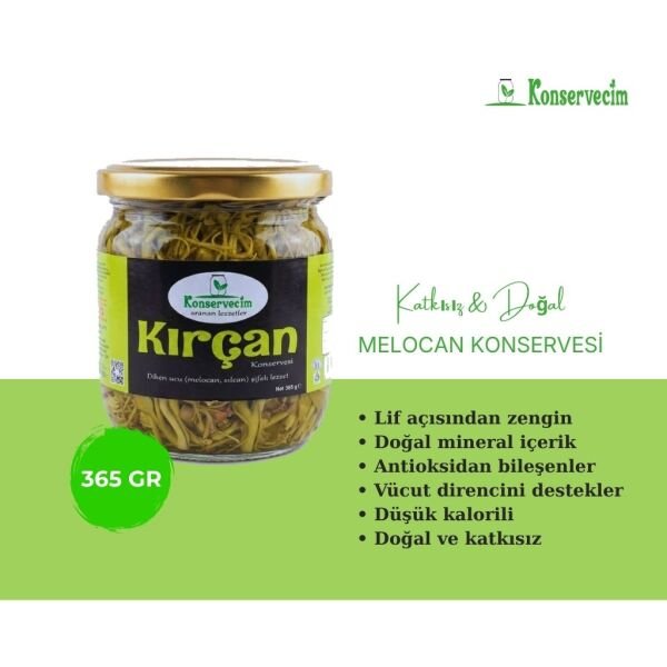 Melocan Konservesi (Diken Ucu, Kırçan Otu, Sılcan Bitkisi) | 365 gr Doğranmış | Doğal, Katkısız, Yöresel Lezzet | Doğal Mineralli, Antioksidan, Vücut Direnç Desteği