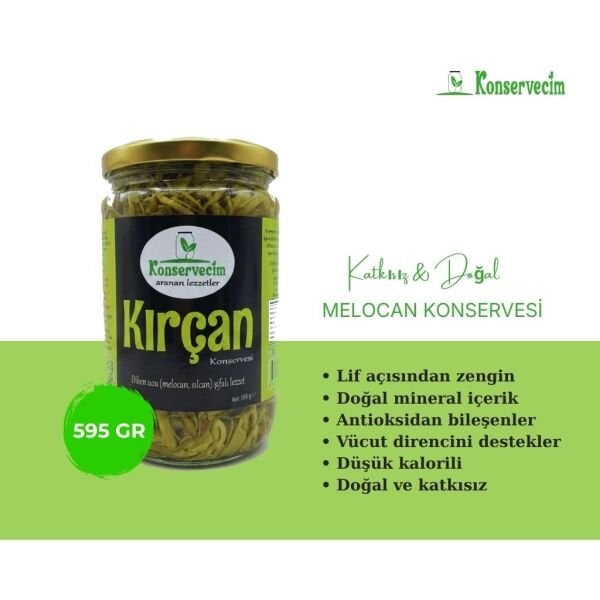Melocan Konservesi (Diken Ucu, Kırçan Otu, Sılcan Bitkisi)  | 595 gr Doğranmamış | Doğal, Katkısız, Yöresel Lezzet | Doğal mineralli, antioksidan, vucut direnç desteği