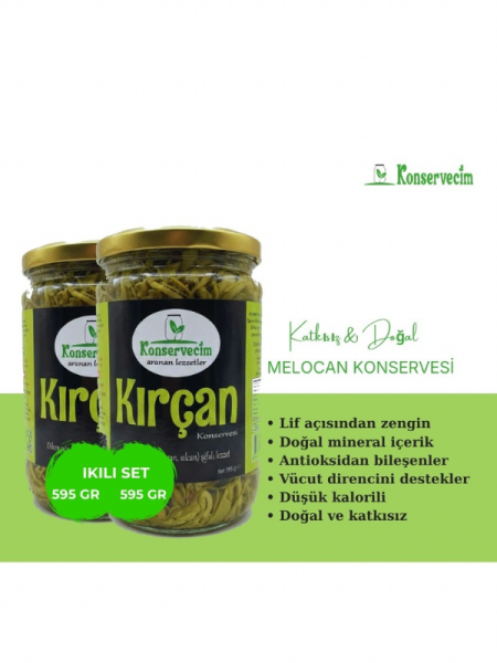 Melocan Konservesi (Diken Ucu, Kırçan Otu, Sılcan Bitkisi) | 595 gr + 595 gr, İkili Set | Doğal, Katkısız, Yöresel Lezzet | Doğal Mineralli, Antioksidan, Vücut Direnç Desteği